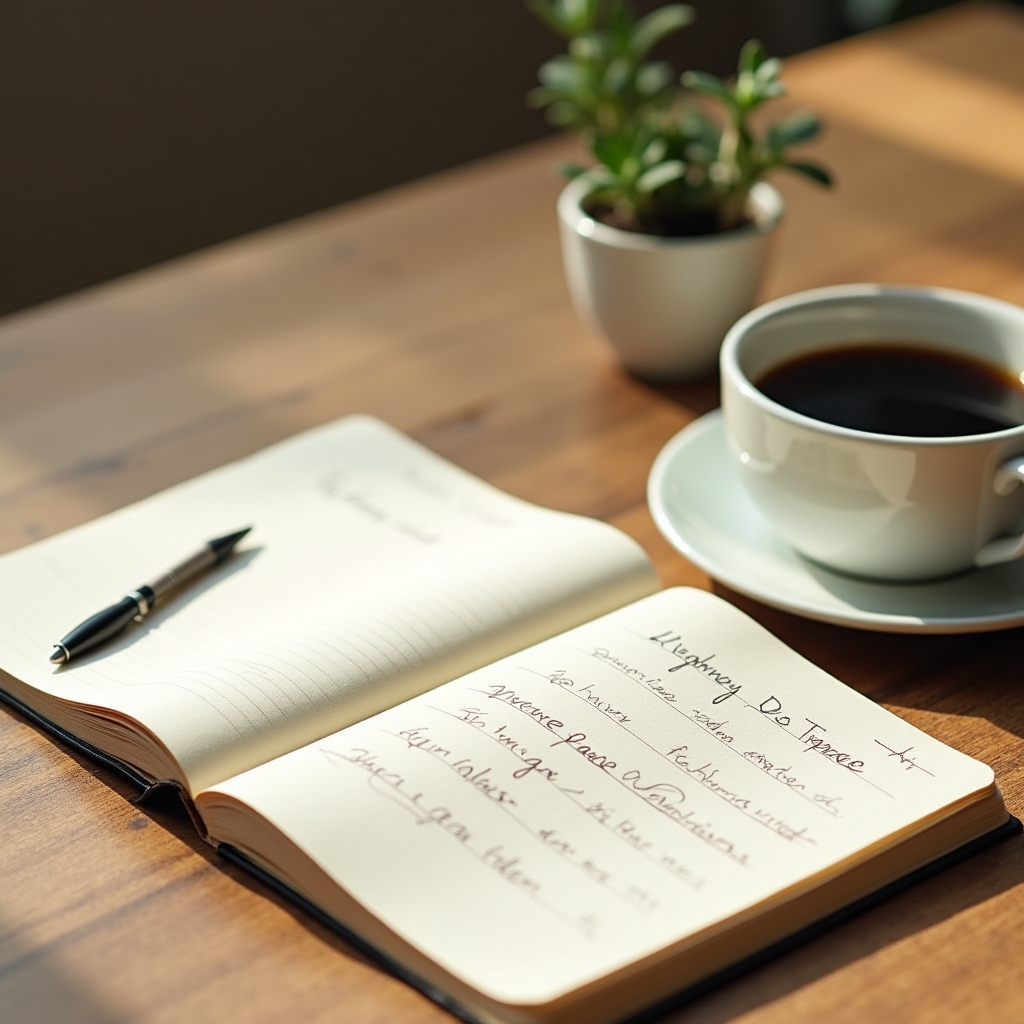 Notebook and calendar used for planning agency training sessions